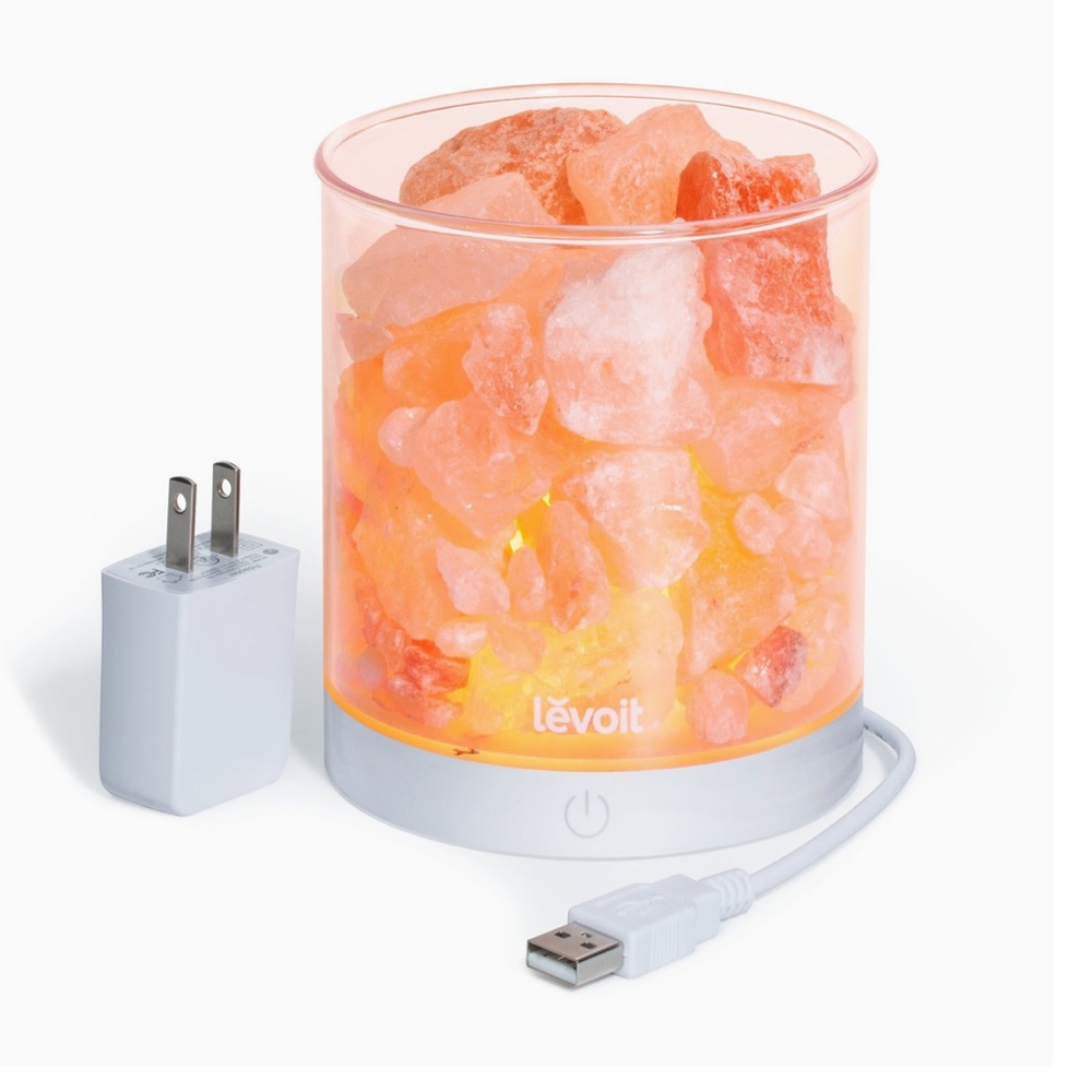 Levoit Cora Himalayan pink rock sea salt lamp